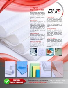 Trapos especializados de ingenieria libres de fibras