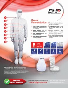 Uniformes antiestáticos para la industria farmaceutica