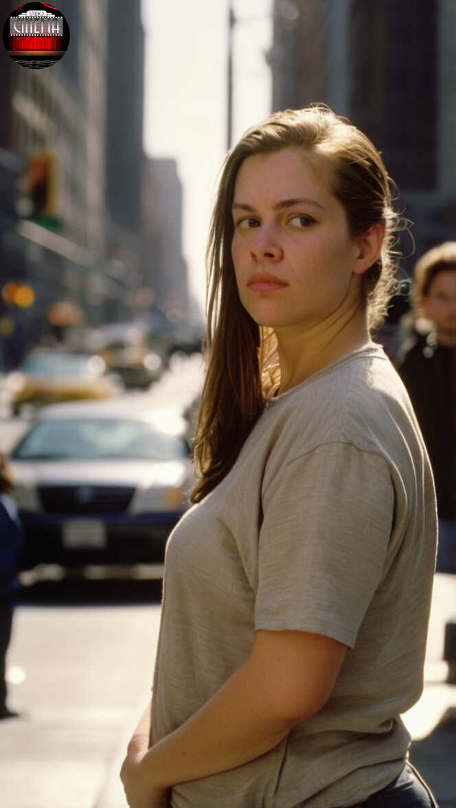 Chica joven con un poco de sobrepeso descuidada, en la calle of_an_overweighted_woman_in_the_street