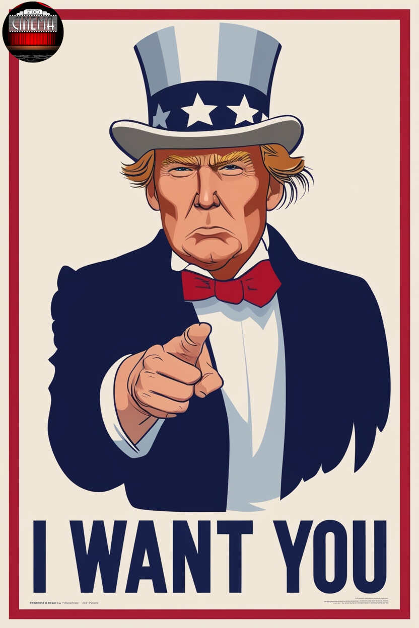 Donald trump as Uncle Sam saying I Want You Leonardo_Phoenix