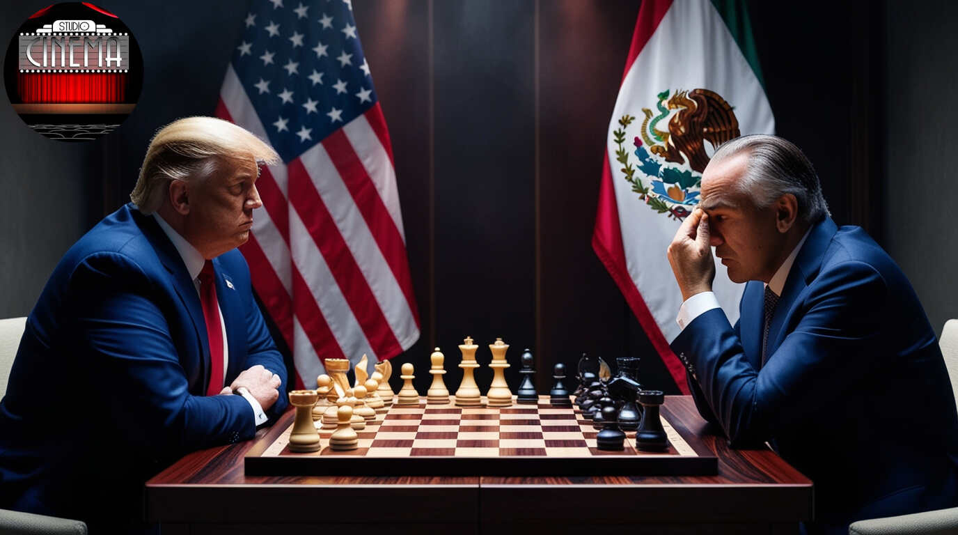 Donald trump showing AMLO that his game is lost, mostrando a Andres Manuel Lopez Obrador que su juego está acabado