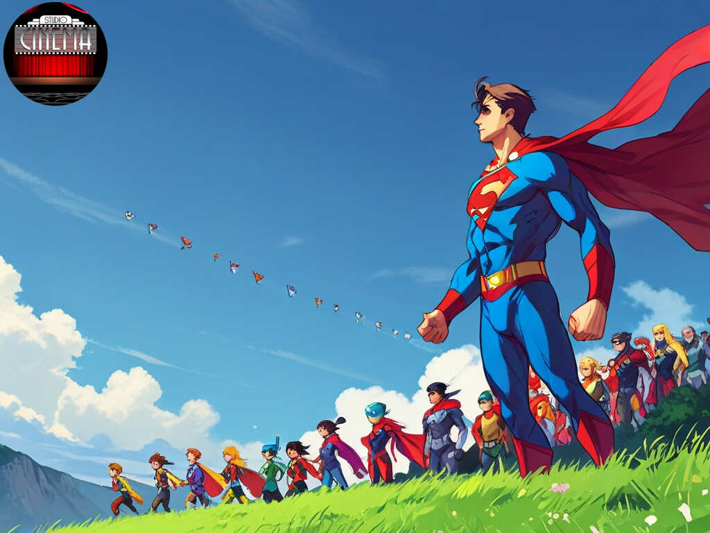 Lider super heroe_a_super_hero_leader_in_top_of_a_hill_with_a_bu_1