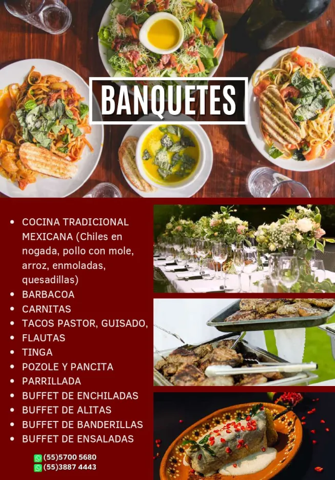 Banquetes para eventos sociales y empresariales