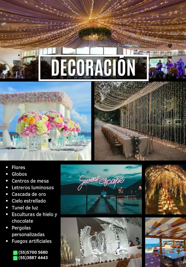 decoración para eventos sociales