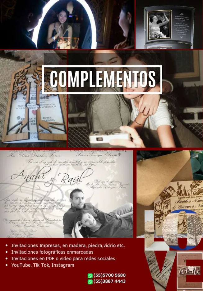 Invitaciones fotográficas para eventos sociales