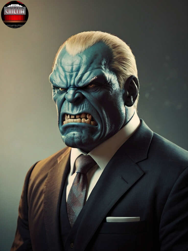 jefe monstruoso en fotografia de estudio monster_boss_like_character_angry_face_but_no_mouth_0